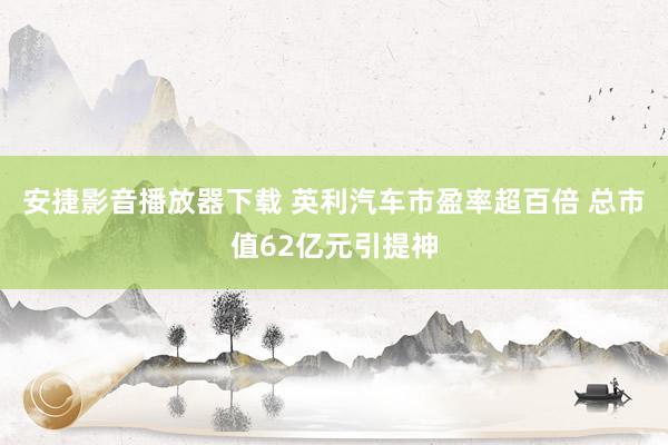 安捷影音播放器下载 英利汽车市盈率超百倍 总市值62亿元引提神