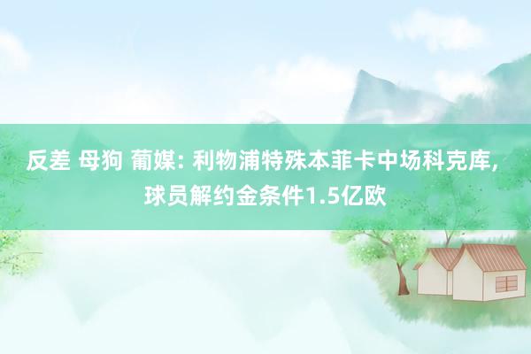 反差 母狗 葡媒: 利物浦特殊本菲卡中场科克库， 球员解约金条件1.5亿欧
